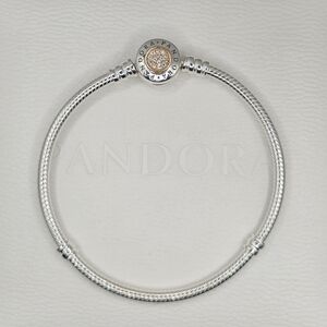 ✨️ Authentic Pandora ⭐️RETIRED⭐️ SIGNATURE BRACELET WITH 14K GOLD